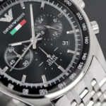 ⁦Emporio Armani Men's Team Italia Chronograph Watch Steel AR5983⁩ - الصورة ⁦4⁩